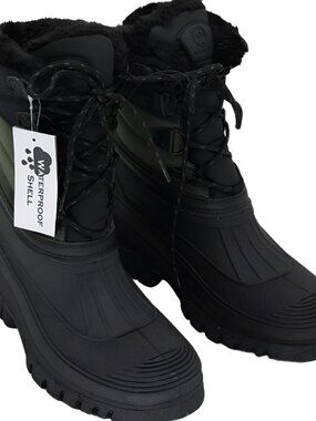 POLAR RANGE Mens Decker Cold Snow Boots Olive Size US 10 EU 43